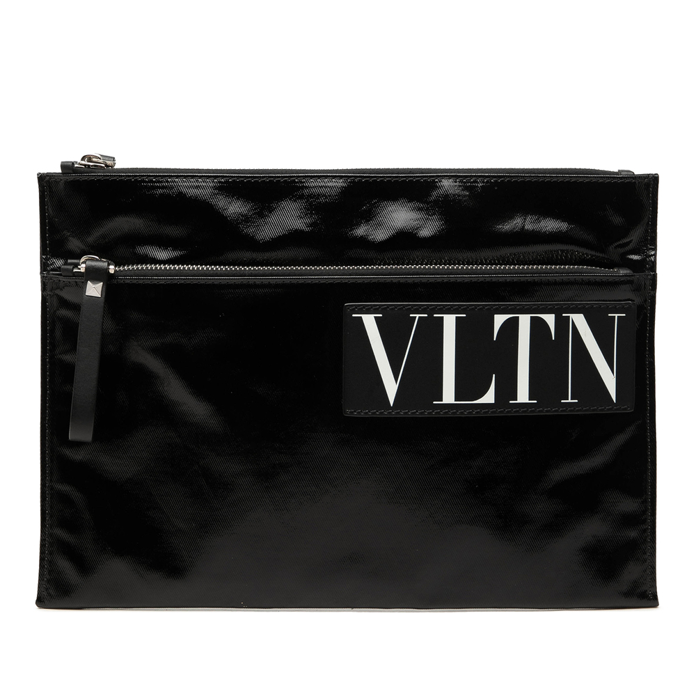 Pre-Loved Valentino Vinyl VLTN Clutch